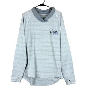 Under Armour Mens Shirt Light Gray Loose Cold Gear Lyons Lions Stretch 2XL
